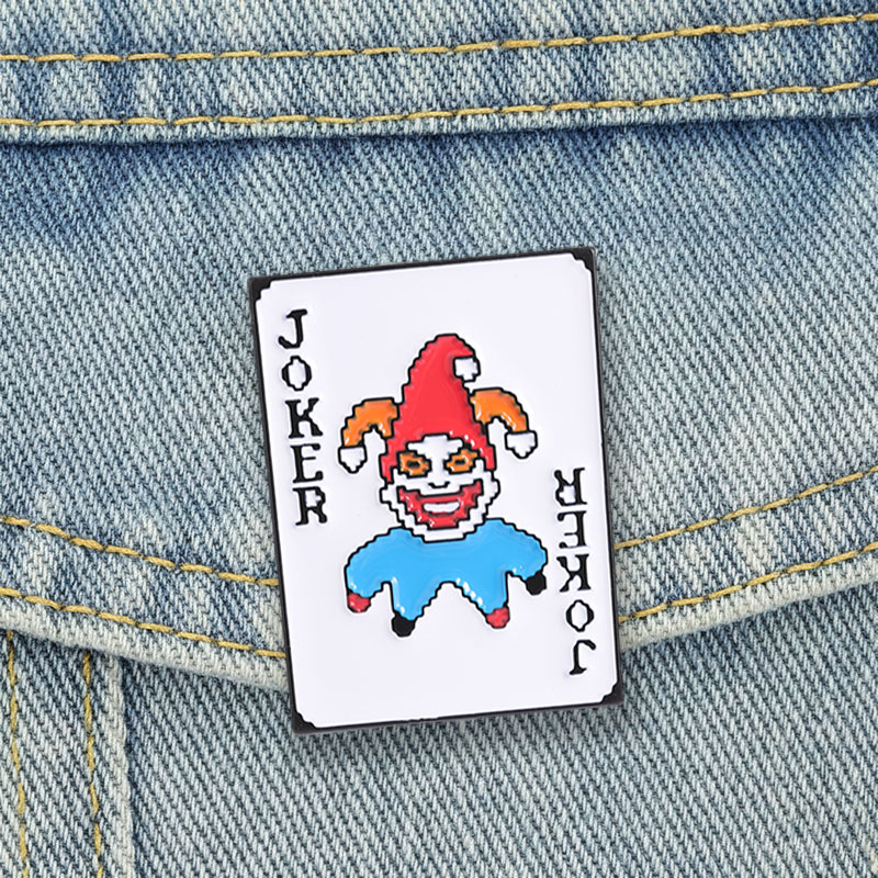 Joker Gaming Accessories - 포커 조커 에나멜 핀 픽셀 아트