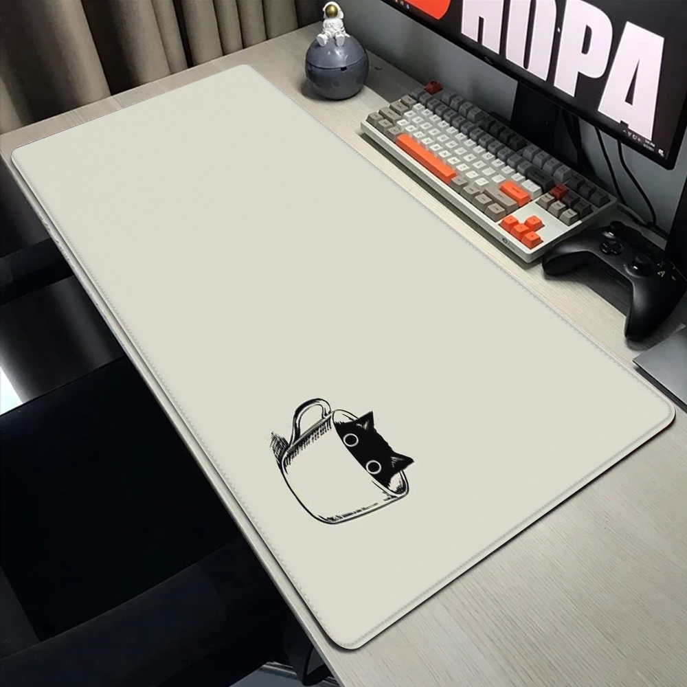Gaming Accessories Companies - 재밌는 검은 고양이 마우스 패드, 귀여운