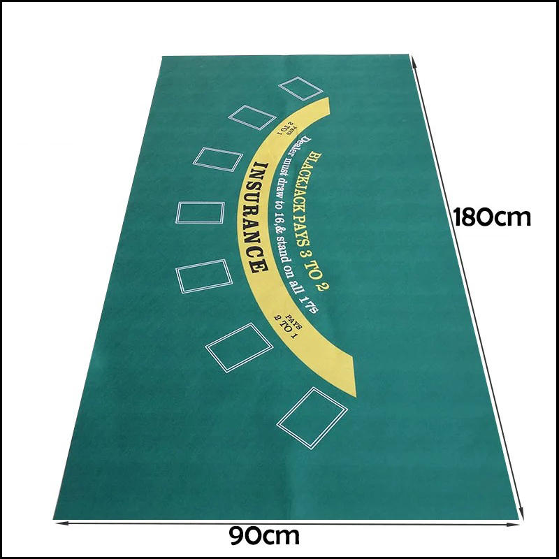 Gaming Accessories - 180x90cm 포커 식탁보 부직포 블랙 잭