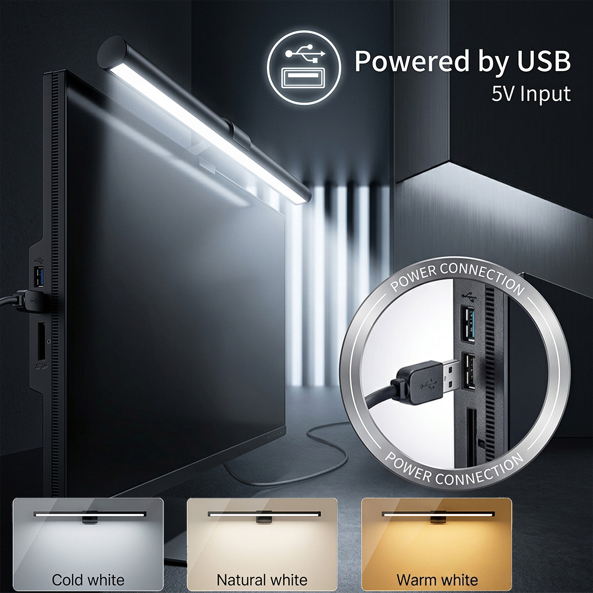 USB 전원 LED 컴퓨터 스크린 걸이형 조명 바 30 - Monitor Light Bar 리뷰 및 가격