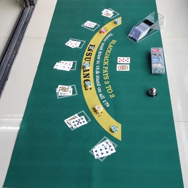 180x90cm 포커 칩 테이블보 부직포 블랙잭 게임  - Gaming Accessories 리뷰 및 가격
