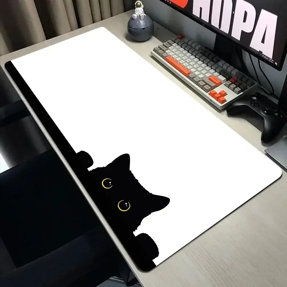 재미있는 검은 고양이 마우스 패드 귀여운 고양이 컴퓨터 - Gaming Accessories Companies 리뷰 및 가격
