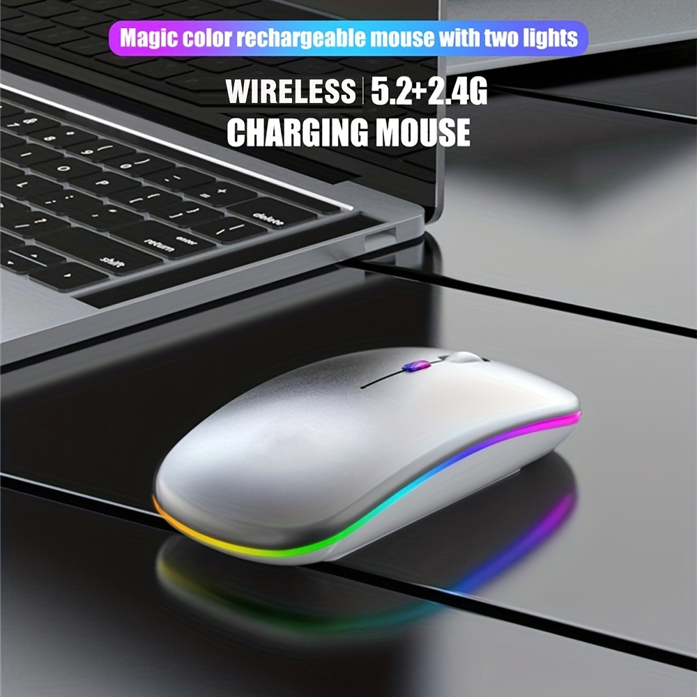 무선 마우스 RGB 충전식 USB 2.4GHz 블루투스 - Gaming Accessories 리뷰 및 가격