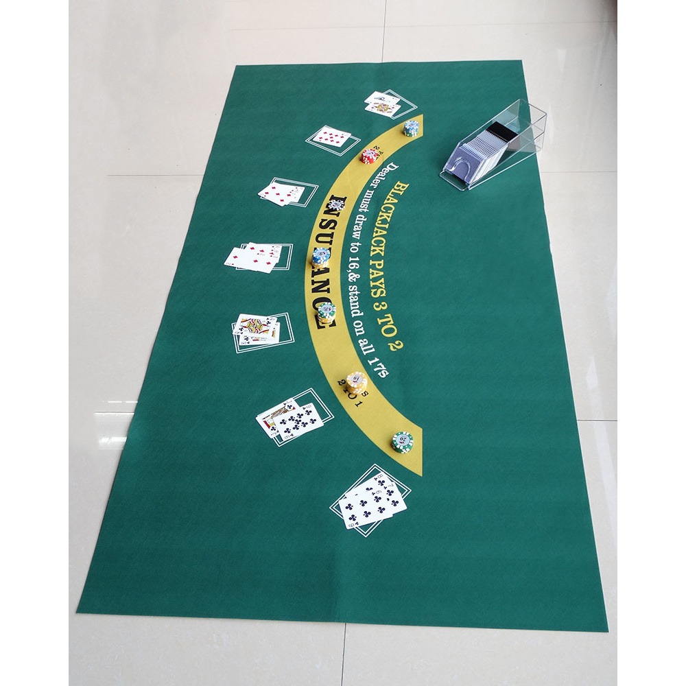 180x90cm 포커 식탁보 부직포 블랙 잭 게임 식탁 - Gaming Accessories 리뷰 및 가격