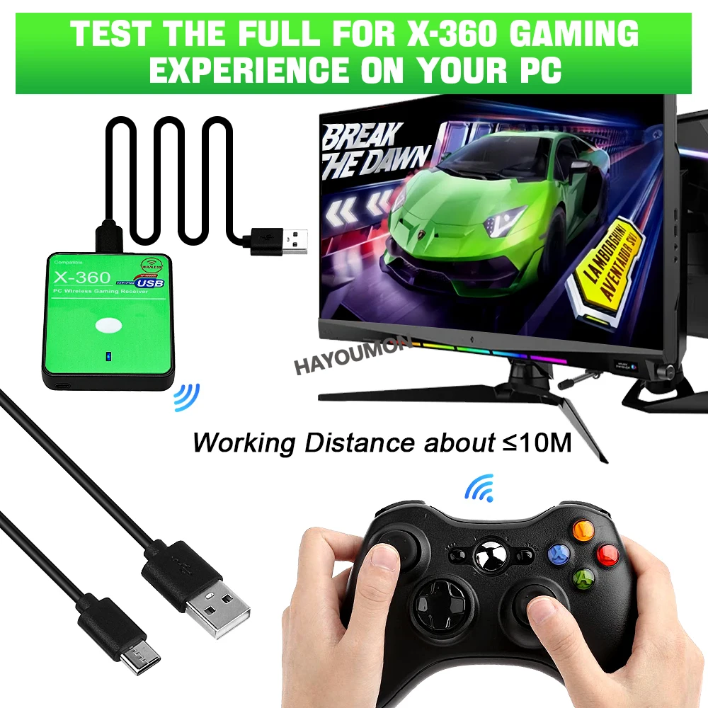 Xbox 360 게임패드 컨트롤러용 무선 게임 수신기  - Play Gaming Accessories Xbox Controller 리뷰 및 가격