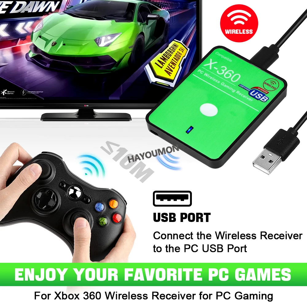 Xbox 360 게임패드 컨트롤러용 무선 게임 수신기  - Play Gaming Accessories Xbox Controller 리뷰 및 가격